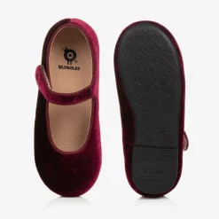 Old Soles Pumps & Ballerinas|Pumps & Ballerinas*Girls Burgundy Red Velvet Shoes