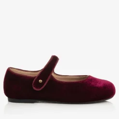 Old Soles Pumps & Ballerinas|Pumps & Ballerinas*Girls Burgundy Red Velvet Shoes
