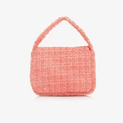 Patachou Bags*Girls Coral Pink Tweed Handbag (17cm)