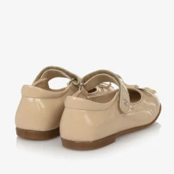 Naturino Bar Shoes|Bar Shoes*Girls Cream Leather Ballerina Pumps