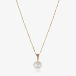 Raw Pearls Jewellery|Gifts*Girls 9ct Gold & Pearl Necklace (36cm)