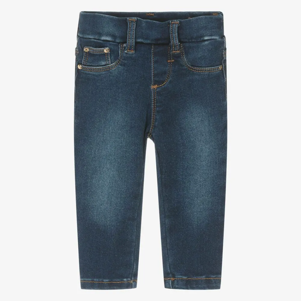 Mayoral Leggings|Leggings*Girls Dark Blue Denim Jeggings