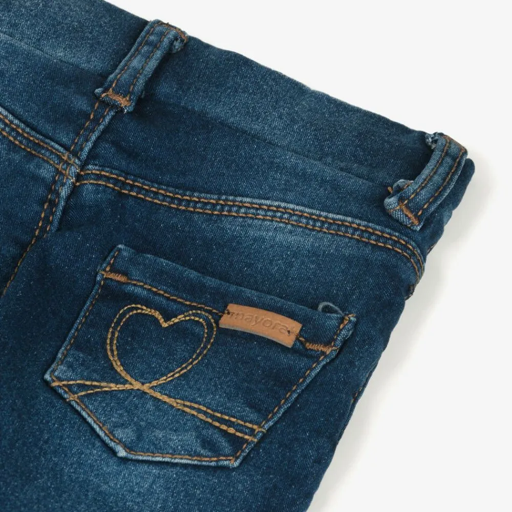 Mayoral Leggings|Leggings*Girls Dark Blue Denim Jeggings
