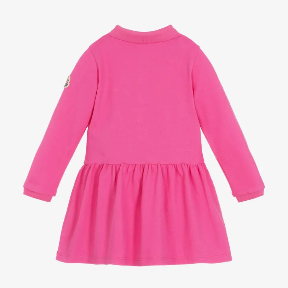 Moncler Enfant Dresses*Girls Fuchsia Pink Logo Polo Dress
