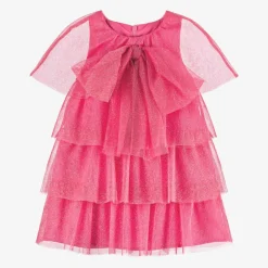 EIRENE Dresses*Girls Glittery Pink Tulle Dress