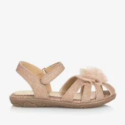Angels Face Sandals|Sandals*Girls Glittery Rose Gold Sandals RoseGold