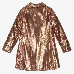 Gucci Coats & Jackets*Girls Gold & Pink Sequin Coat