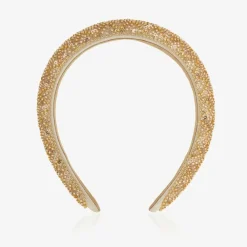 David Charles Hair Accessories*Girls Gold Bead & Sequin Hairband
