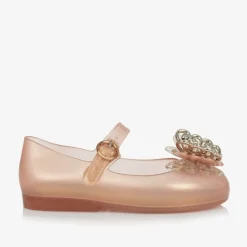 Mini Melissa Jelly Shoes|Jelly Shoes*Girls Gold Butterfly Jelly Shoes