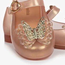 Mini Melissa Jelly Shoes|Jelly Shoes*Girls Gold Butterfly Jelly Shoes