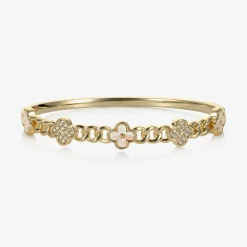 David Charles Jewellery|Gifts*Girls Gold Clover Bangle