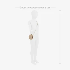 David Charles Bags*Girls Gold Diamanté Circle Bag (13cm)