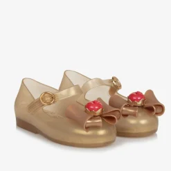Mini Melissa Jelly Shoes|Jelly Shoes*Girls Gold Disney Jelly Shoes
