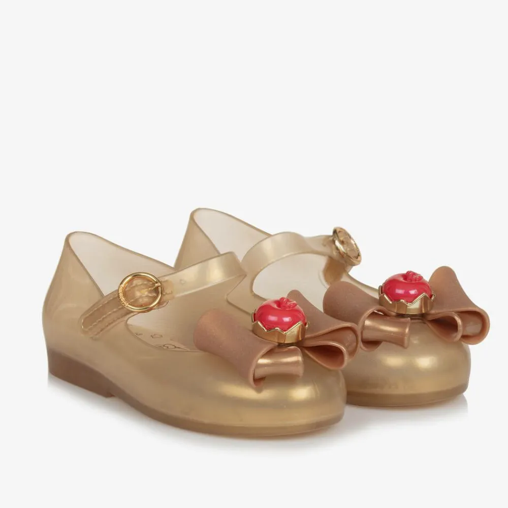 Mini Melissa Jelly Shoes|Jelly Shoes*Girls Gold Disney Jelly Shoes