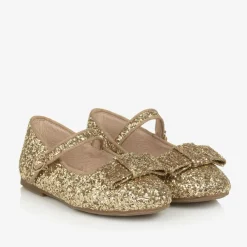 Age of Innocence Pumps & Ballerinas|Pumps & Ballerinas*Girls Gold Glitter Bow Pumps