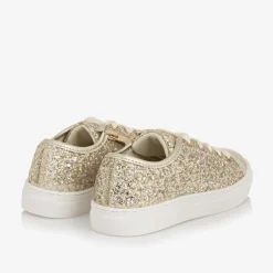 Sevva Trainers|Trainers*Girls Gold Glitter Lace-Up Trainers