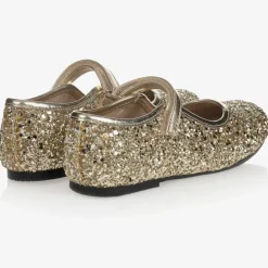 Manuela de Juan Bar Shoes|Bar Shoes*Girls Gold Glitter Shoes