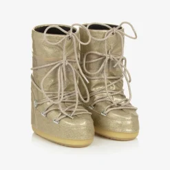 Moon Boot Snow Boots|Snow Boots*Girls Gold Glitter Snow Boots