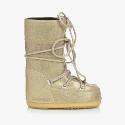 Moon Boot Snow Boots|Snow Boots*Girls Gold Glitter Snow Boots