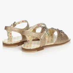Gucci Sandals*Girls Gold Horsebit Sandals
