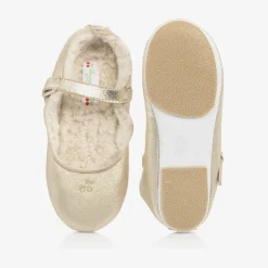 Bonpoint Pumps & Ballerinas|Pumps & Ballerinas*Girls Gold Leather Ballerina Shoes