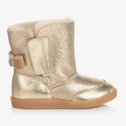 Falcotto by Naturino Boots*Girls Gold Leather Boots
