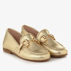 Irpa Loafers & Moccasins|Loafers & Moccasins*Girls Gold Leather Loafers