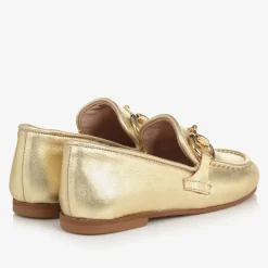 Irpa Loafers & Moccasins|Loafers & Moccasins*Girls Gold Leather Loafers