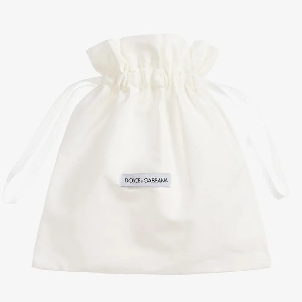 Dolce amp; Gabbana Bar Shoes*Girls Gold Leather Logo Shoes