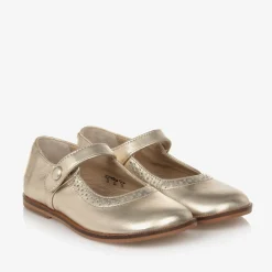 Tartine et Chocolat Pumps & Ballerinas|Pumps & Ballerinas*Girls Gold Leather Mary Jane Pumps