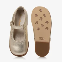 Tartine et Chocolat Pumps & Ballerinas|Pumps & Ballerinas*Girls Gold Leather Mary Jane Pumps