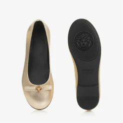Versace Pumps & Ballerinas|Pumps & Ballerinas*Girls Gold Leather Medusa Pumps