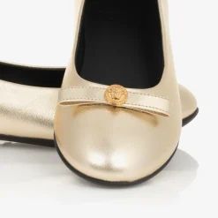 Versace Pumps & Ballerinas|Pumps & Ballerinas*Girls Gold Leather Medusa Pumps
