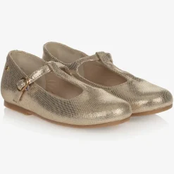 Manuela de Juan Pumps & Ballerinas*Girls Gold Leather Pumps
