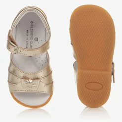 Childrens Classics Sandals|Sandals*Girls Gold Leather Sandals