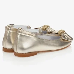 Childrens Classics Bar Shoes|Bar Shoes*Girls Gold Leather Shoes