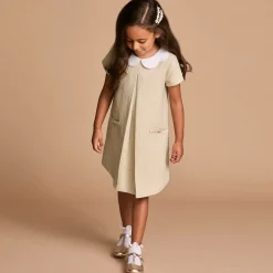 Beatrice amp; George Traditional Shoes|Bar Shoes*Girls Gold Leather T-Bar Shoes