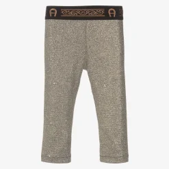AIGNER Leggings*Girls Gold Metallic Leggings
