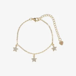 Angels Face Jewellery*Girls Plated Star Bracelet (19cm) Gold