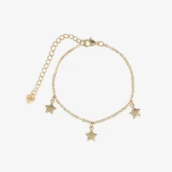 Angels Face Jewellery*Girls Plated Star Bracelet (19cm) Gold