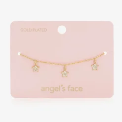 Angels Face Jewellery*Girls Plated Star Bracelet (19cm) Gold
