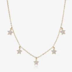 Angels Face Jewellery*Girls Gold Plated Star Necklace (42cm)