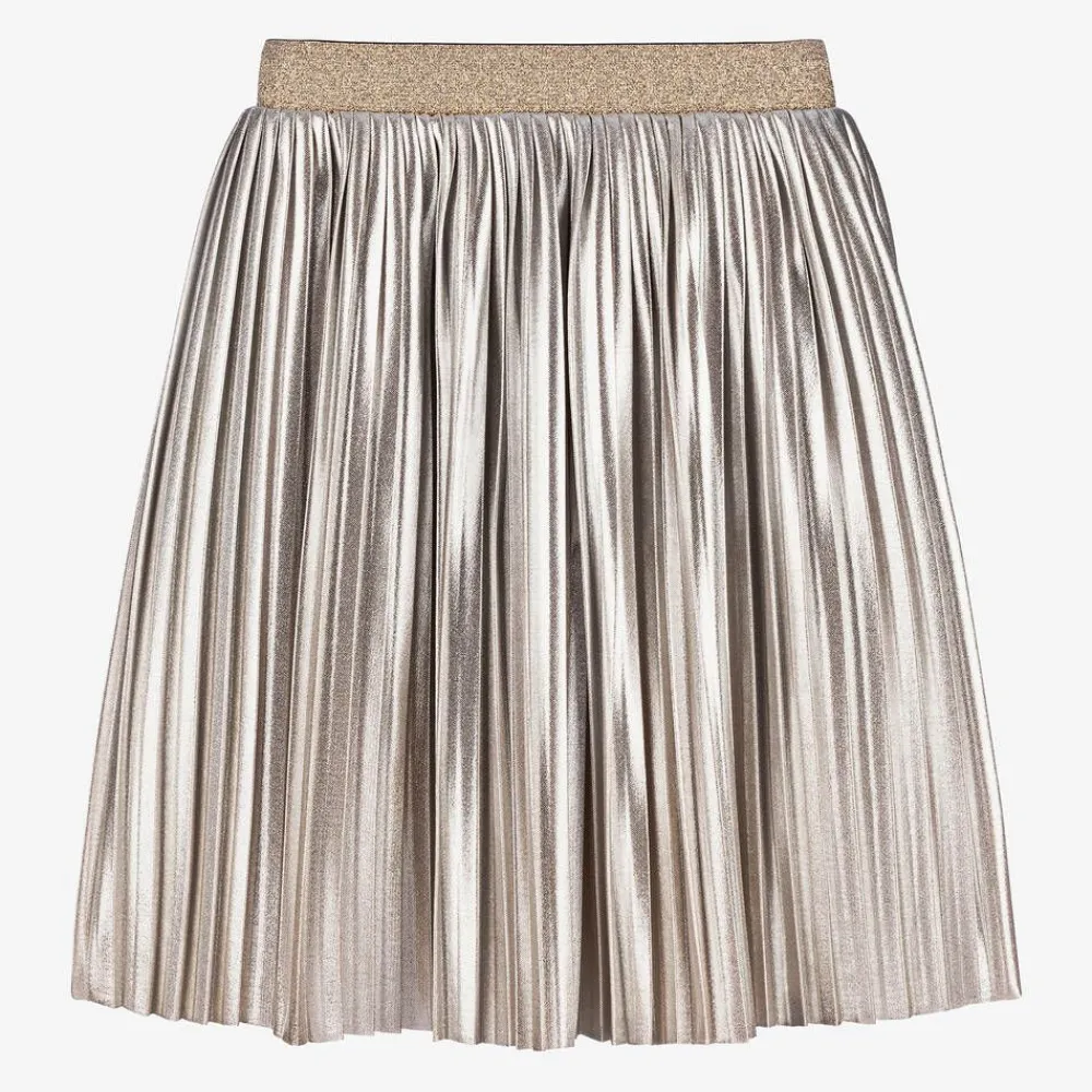 Childrensalon Occasions Skirts*Girls Gold Pleated Skirt