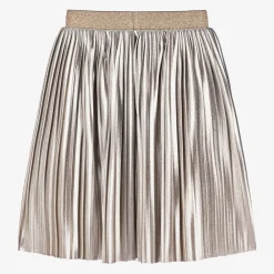 Childrensalon Occasions Skirts*Girls Gold Pleated Skirt