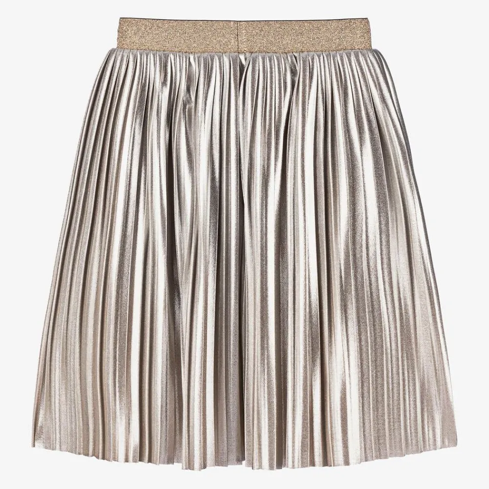 Childrensalon Occasions Skirts*Girls Gold Pleated Skirt