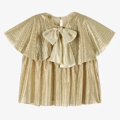 EIRENE Tops*Girls Gold Plissé Blouse