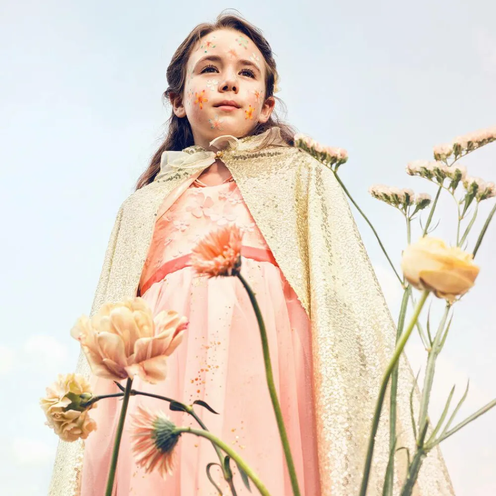 Souza Costumes*Girls Gold Sequin Cape Costume