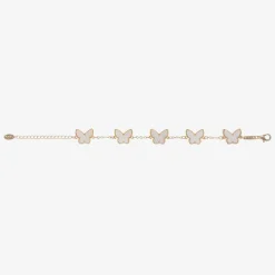 David Charles Jewellery*Girls Gold Tone Ivory Butterfly Bracelet