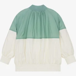 Moncler Enfant Coats & Jackets*Girls Green & Ivory Aine Jacket