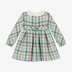 Mayoral Dresses*Girls Green Check Dress